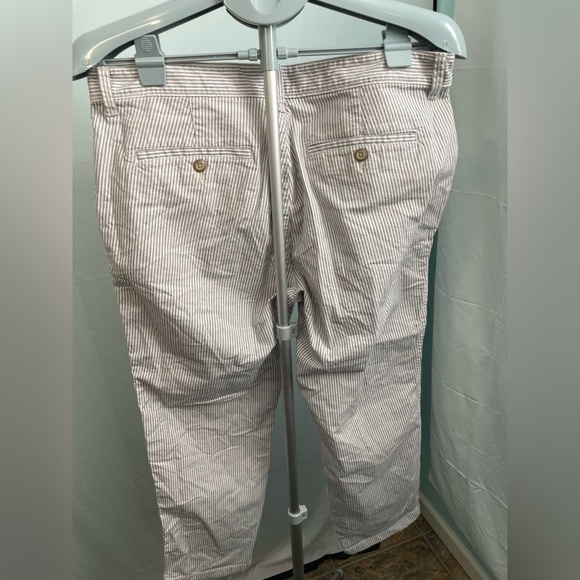 Gap girlfriend‎ khaki blue and white striped size 12 - Picture 3 of 7